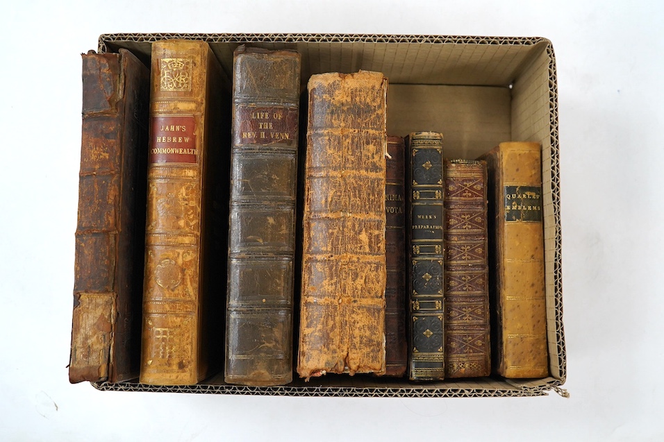 Baxter, Richard - The Saints Everlasting Rest ... 5th edition, complete in 4 parts (lacks pp. 101/02 of pt.3); part titles, engraved headpiece decorations and some decorated initial letters; contemp. panelled calf. print
